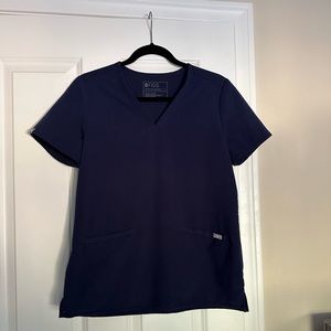 Figs Navy Blue Scrub Top